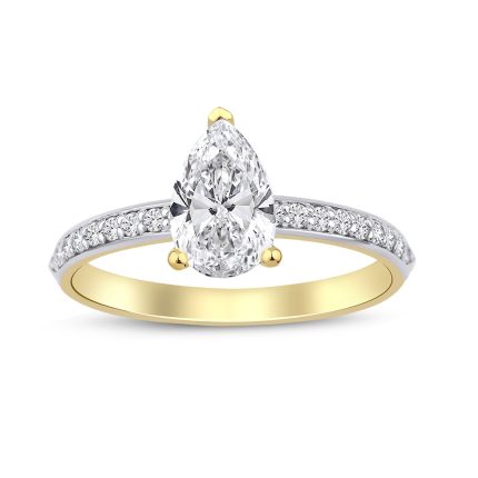 Pear Ringe - Solitaire Band